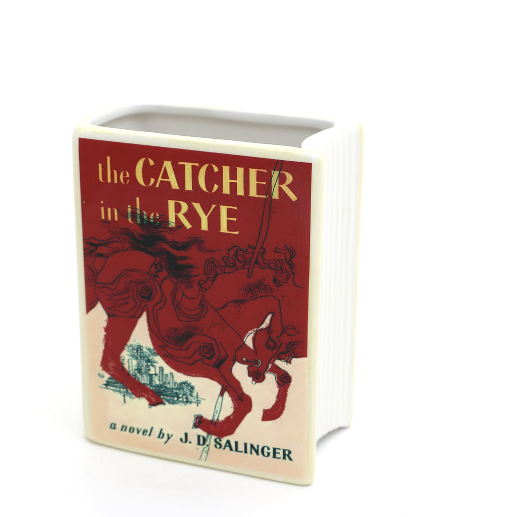 Catcher in the Rye book vase, pencil holder, ceramic book shaped, classic novel