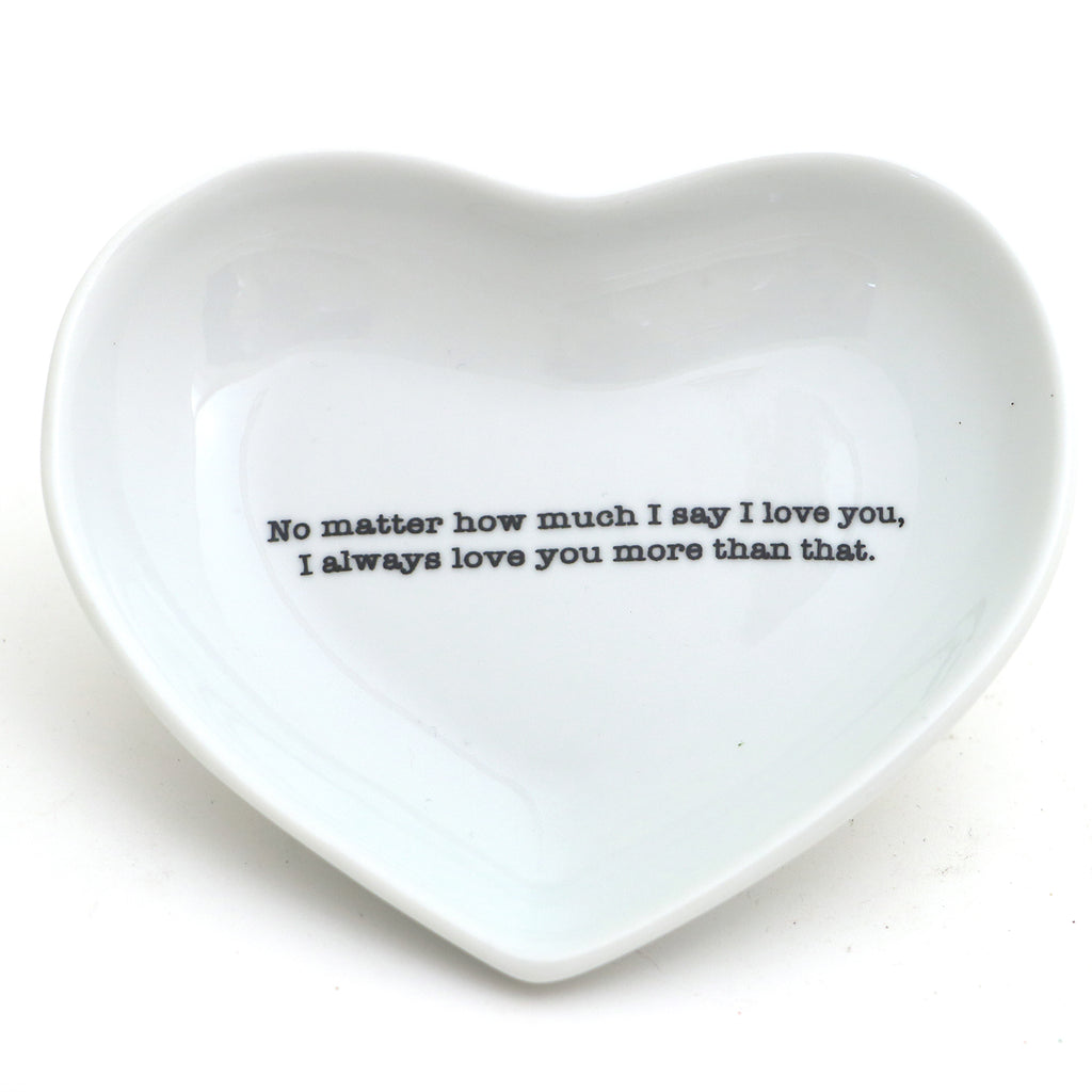 I Love You Heart shaped ring dish, trinket holder, small gift friendship and love