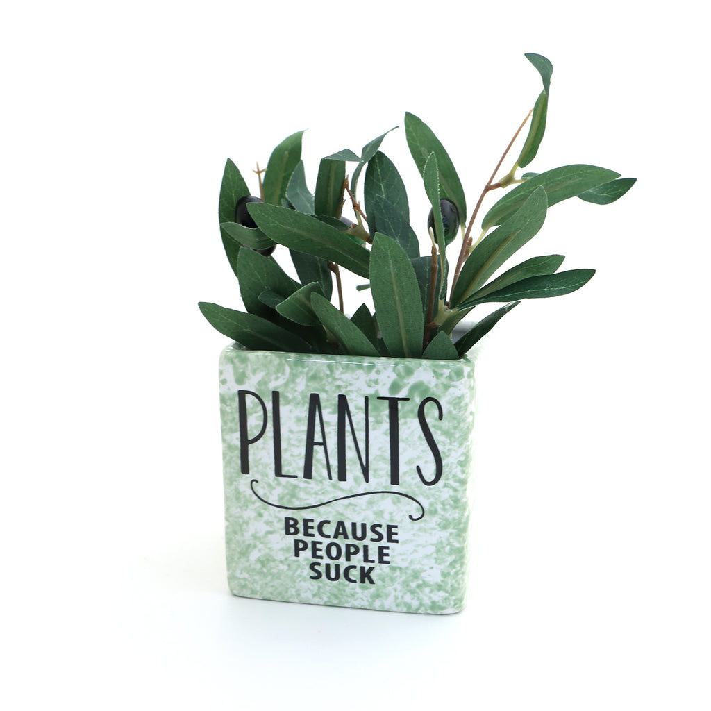 Square planter, Plants Because People Suck, Introvert or Break Up Gift