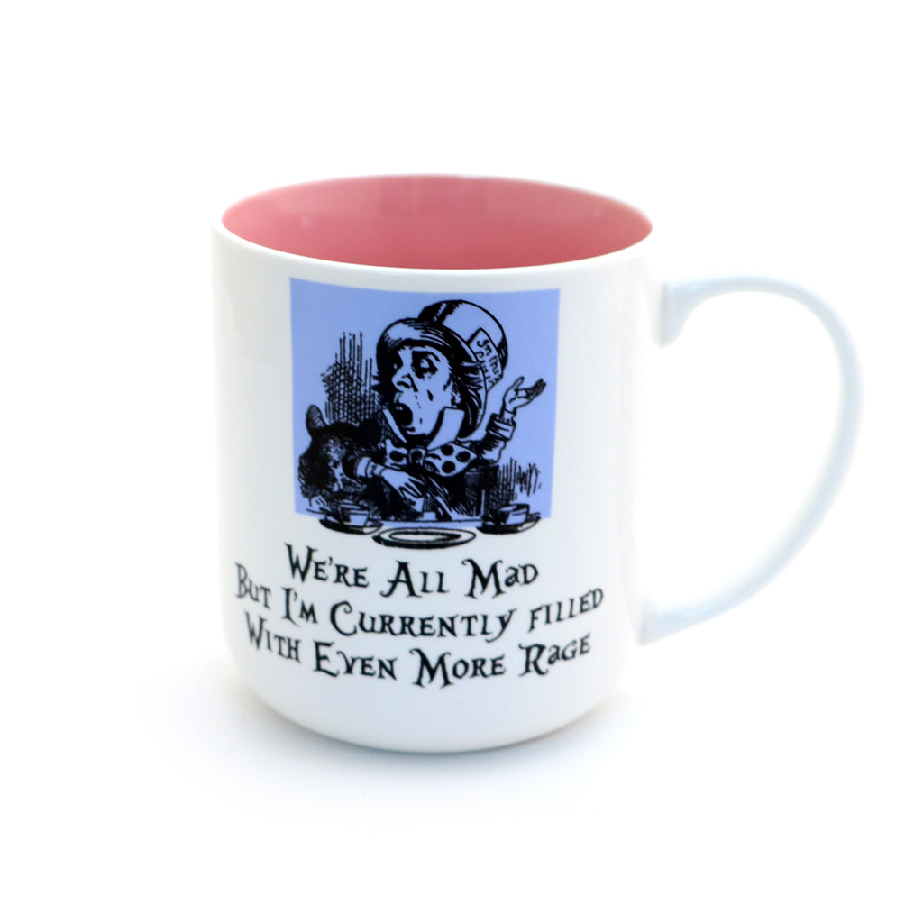 Mad Hatter mug, Alice in Wonderland Tea mug, We're all Mad Here gift for reader