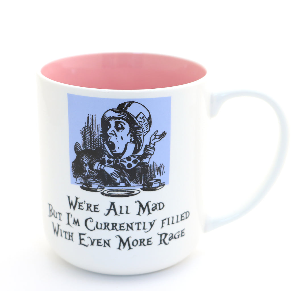 Mad Hatter mug, Alice in Wonderland Tea mug, We're all Mad Here gift for reader