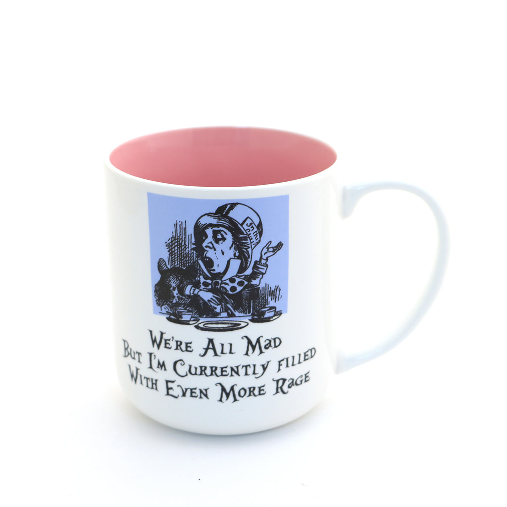Mad Hatter mug, Alice in Wonderland Tea mug, We're all Mad Here gift for reader