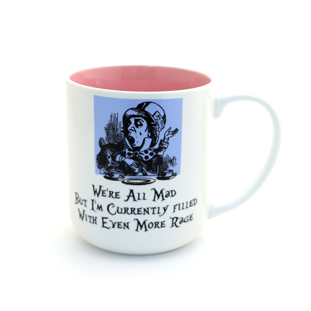 Mad Hatter mug, Alice in Wonderland Tea mug, We're all Mad Here gift for reader