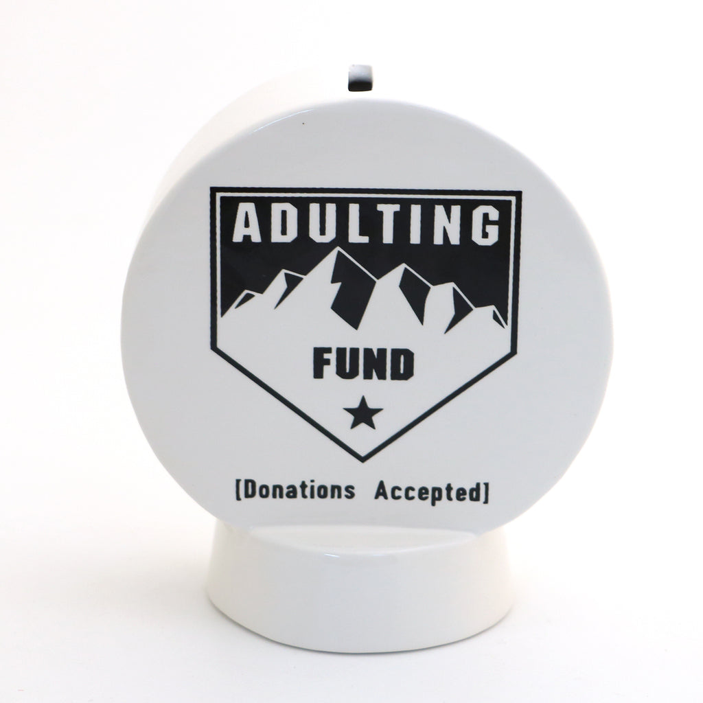 Adulting bank, Funny birthday gift, modern piggy bank