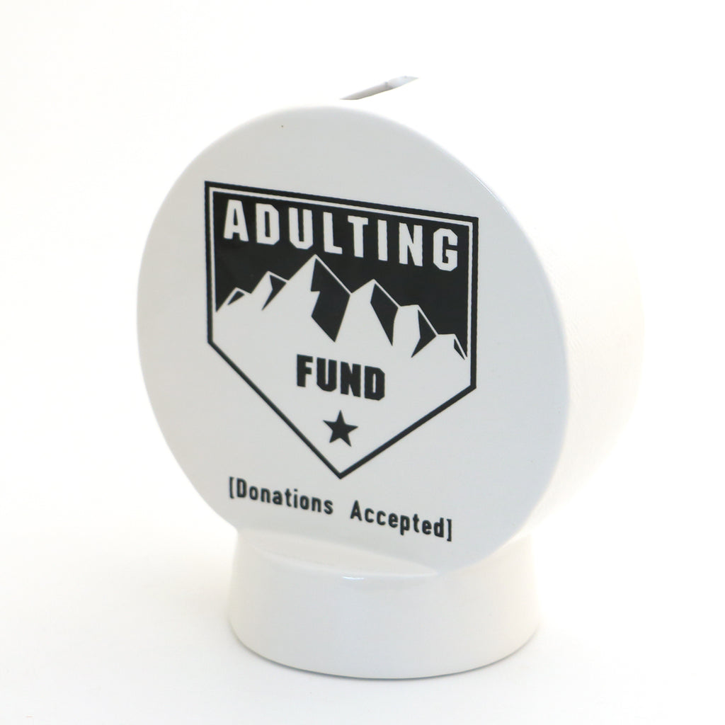 Adulting bank, Funny birthday gift, modern piggy bank