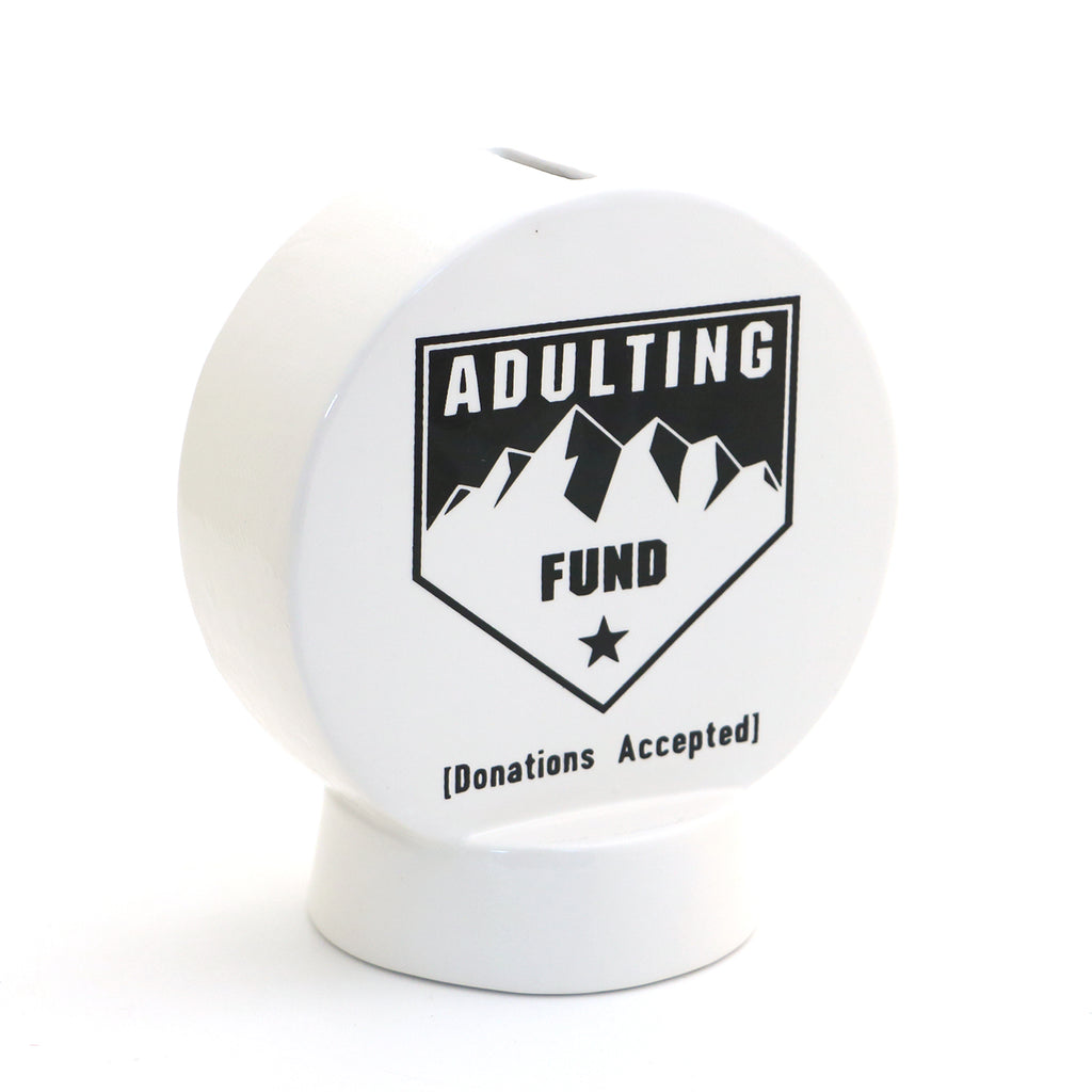 Adulting bank, Funny birthday gift, modern piggy bank