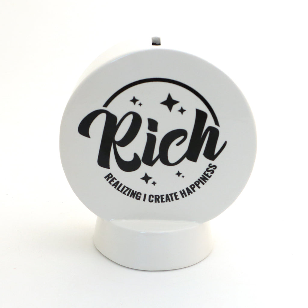 Rich bank, Funny birthday gift, modern piggy bank