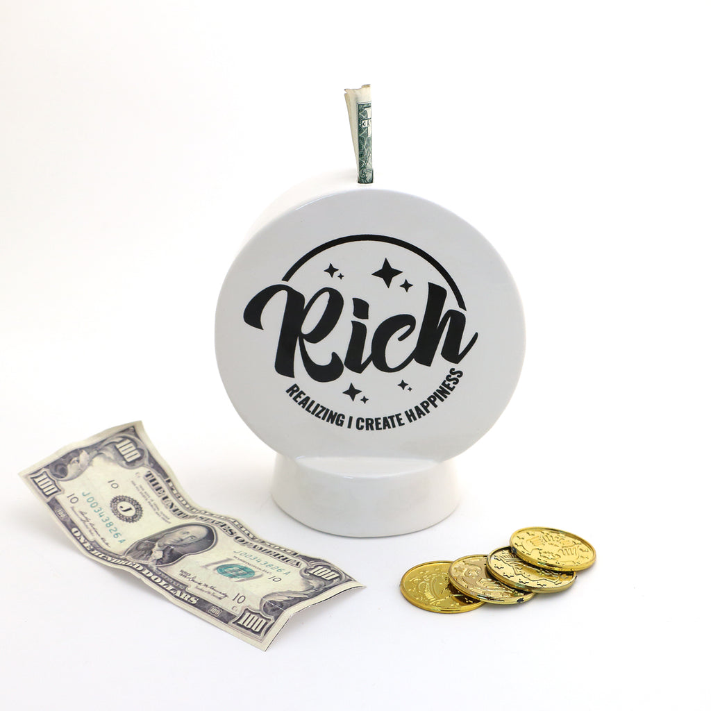 Rich bank, Funny birthday gift, modern piggy bank