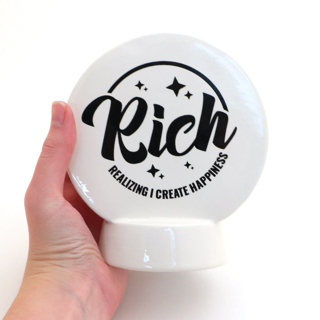 Rich bank, Funny birthday gift, modern piggy bank