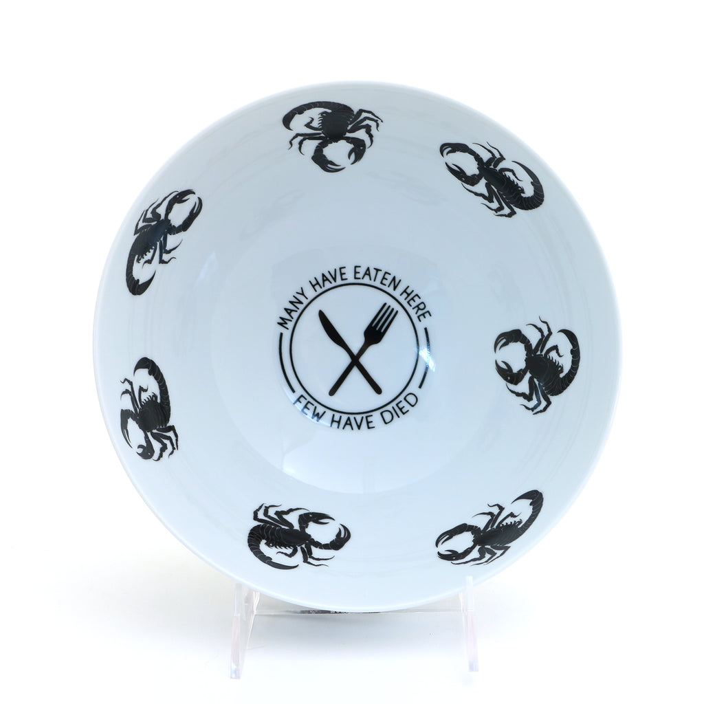 Scorpion salad bowl, funny large ceramic serving bowl