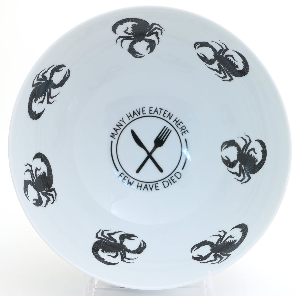 Scorpion salad bowl, funny large ceramic serving bowl