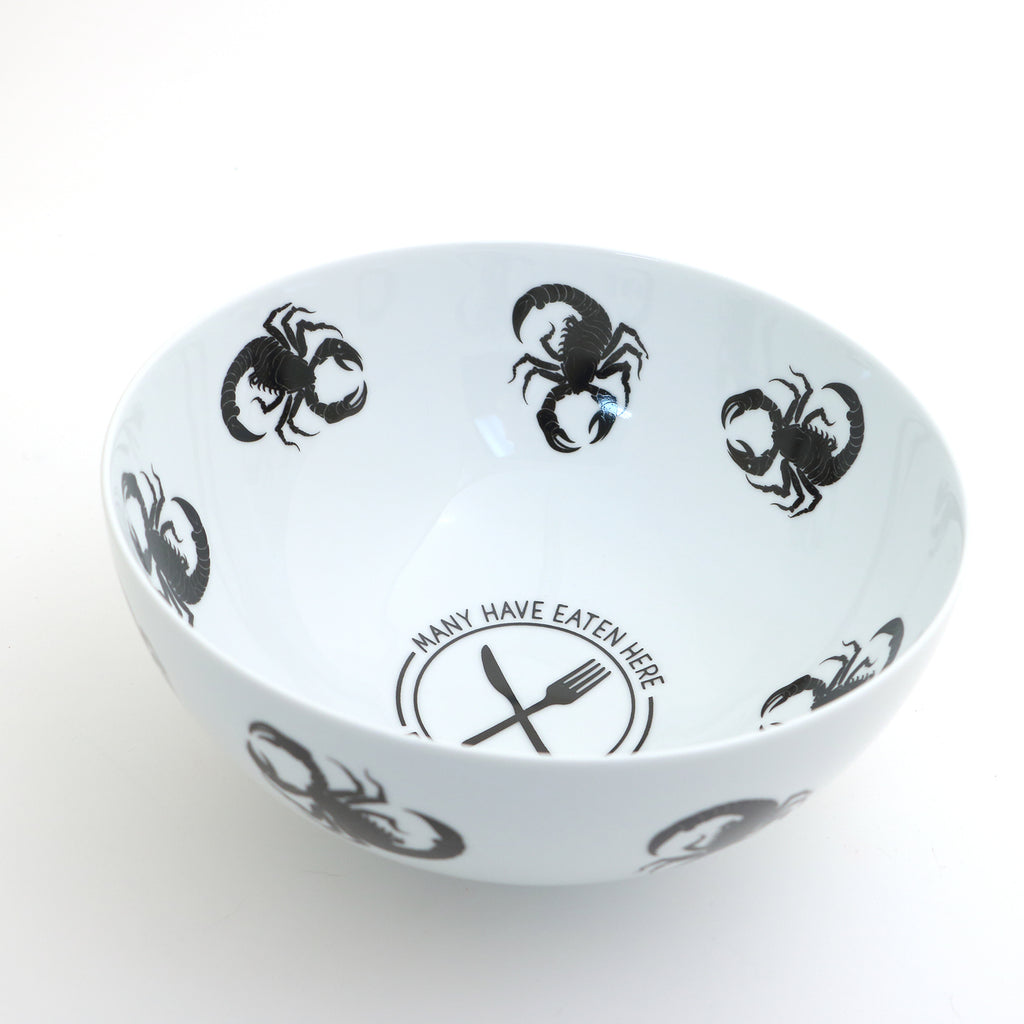 Scorpion salad bowl, funny large ceramic serving bowl