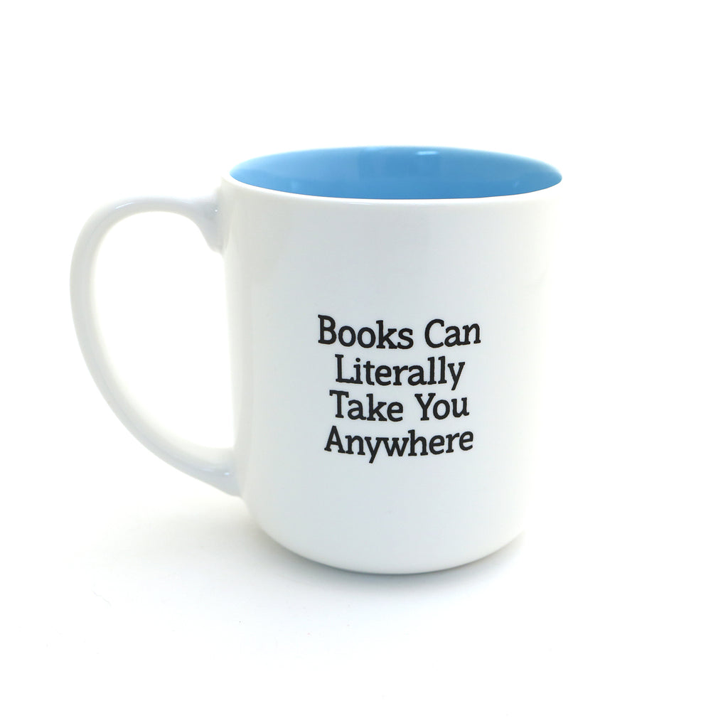 Book lover mug, Leaving Reality Entering Fiction, reading mug