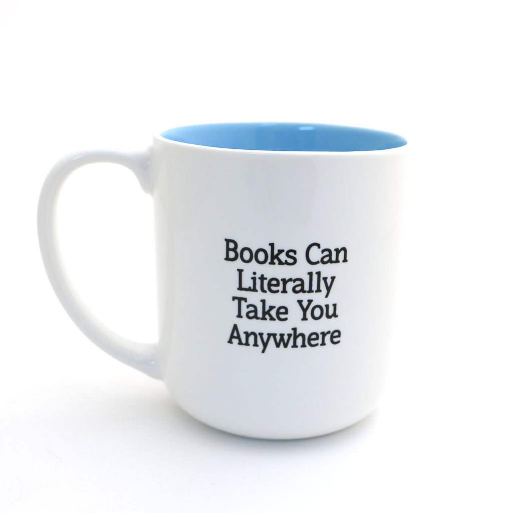 Book lover mug, Leaving Reality Entering Fiction, reading mug