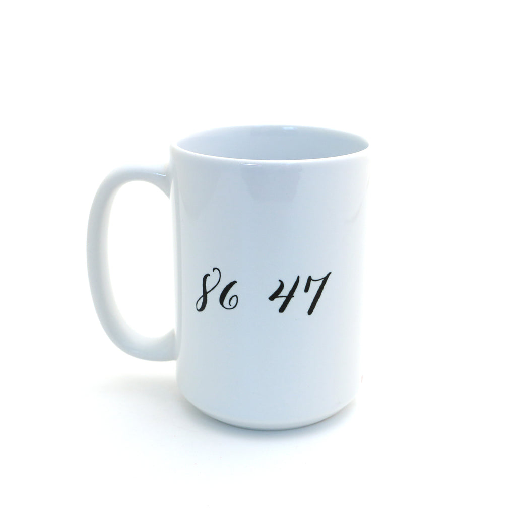 Anti Trump floral 15 oz. mug, Mature Language, Political gift 86 47