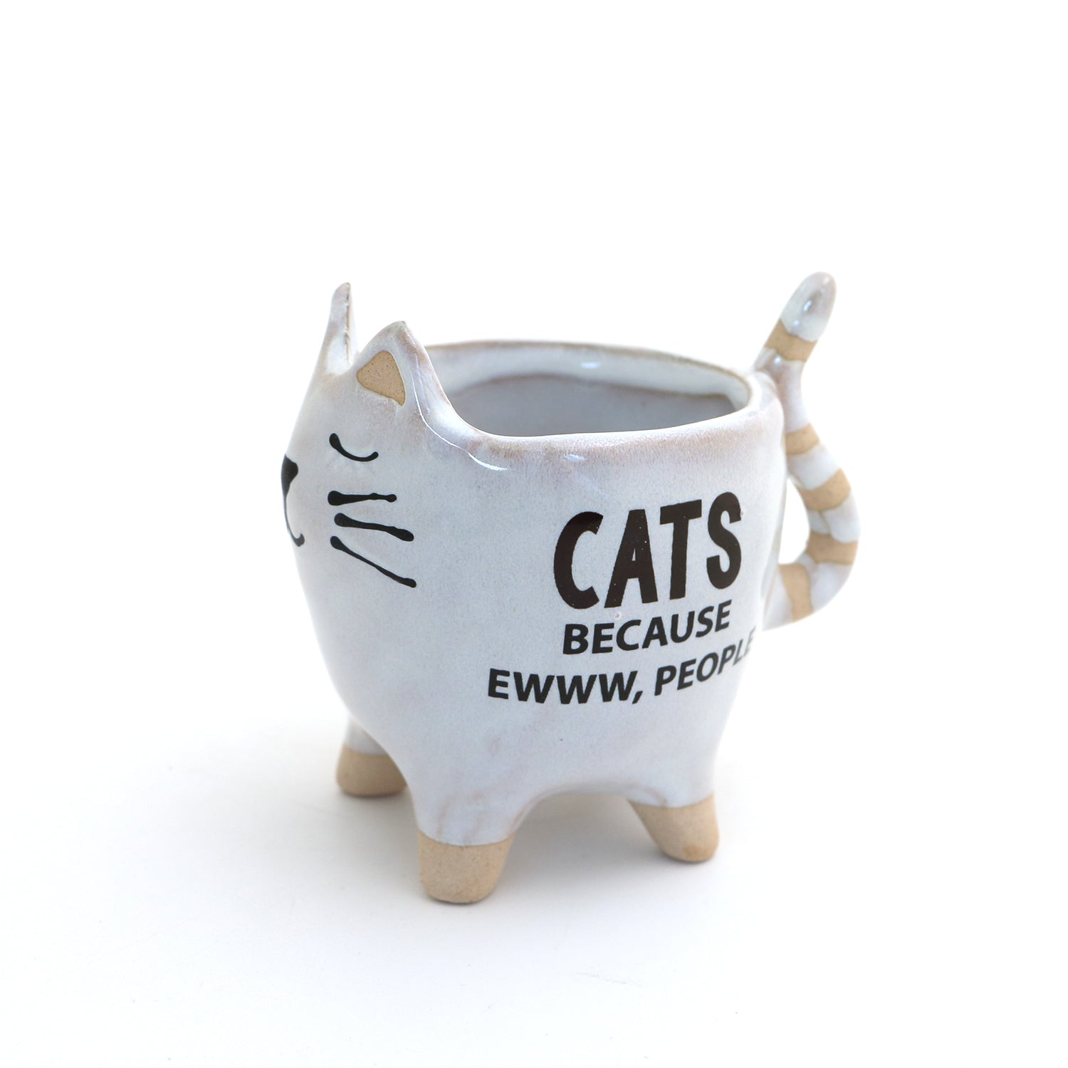 indoor cat planter Love you More planter, square pot, gift for mom