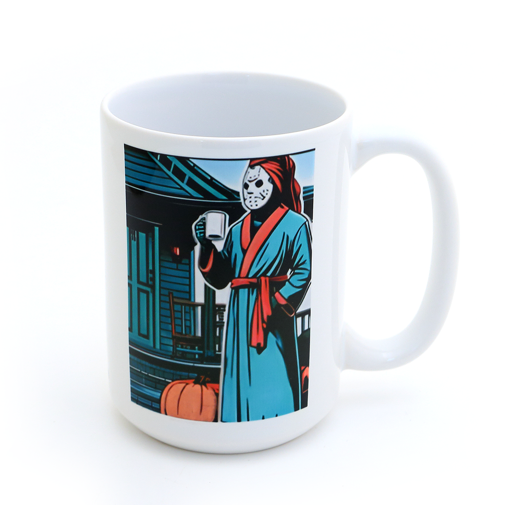 Jason - Mornings are Murder Mug, Halloween movie Mug, Cult Classics