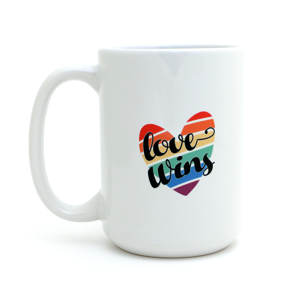Pride mug, The Future is Inclusive, LGBTQ support, 15 oz.