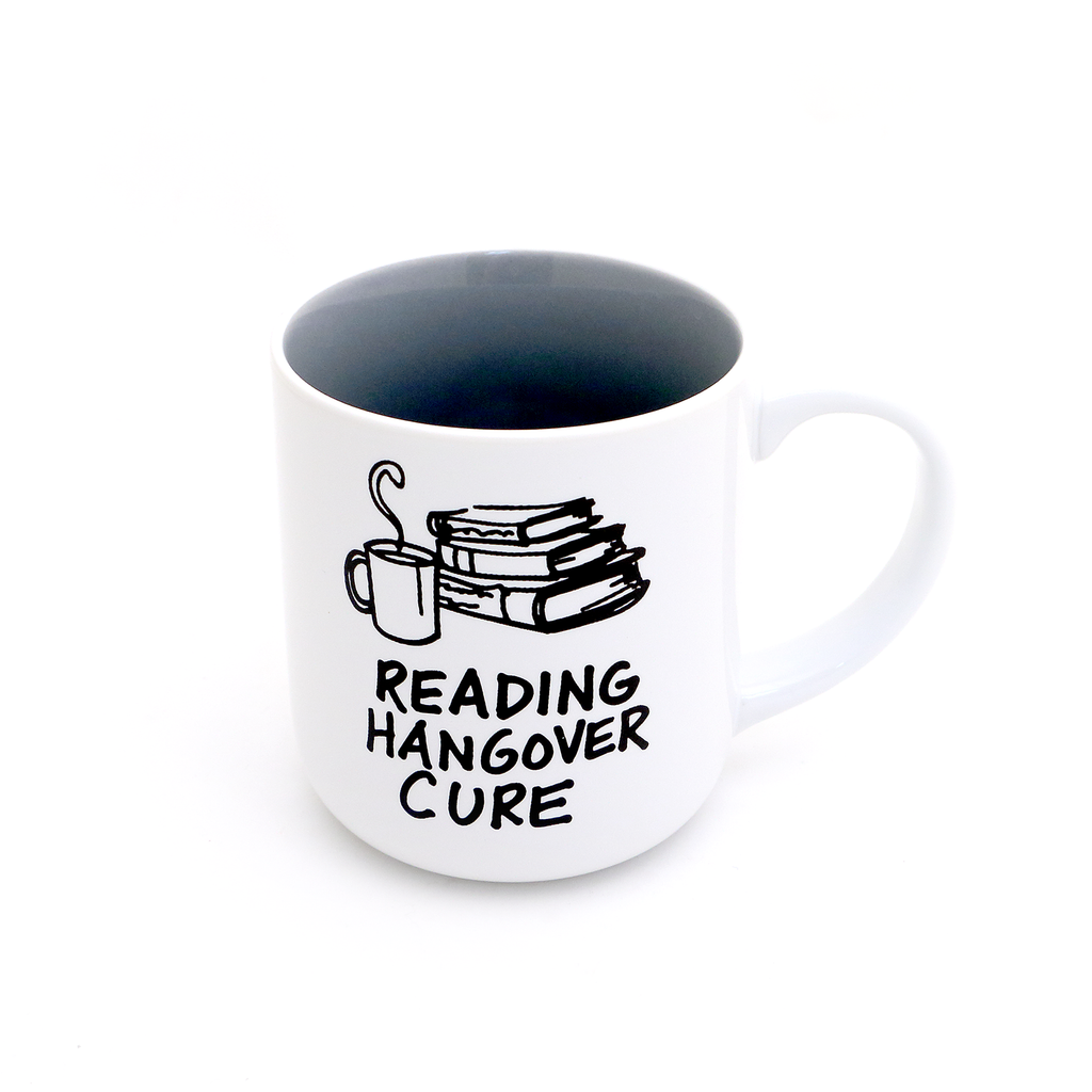 Reading hangover cure mug, gift for book lover or reader