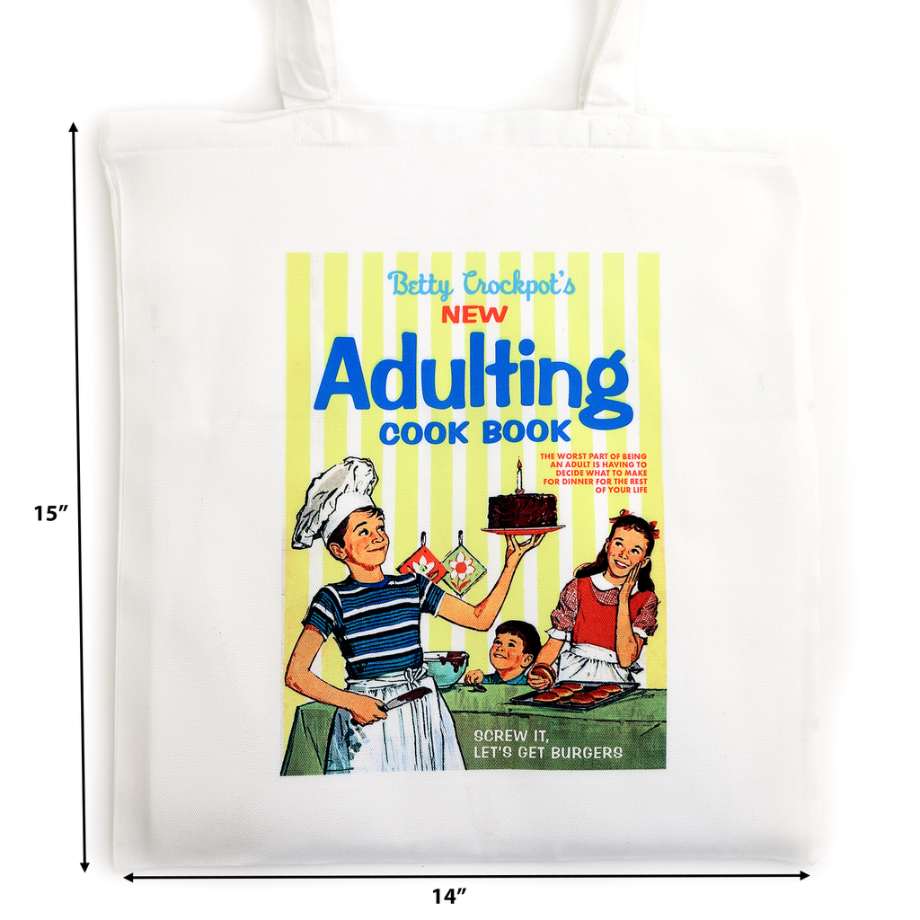 Adulting Cook Book Tote Bag