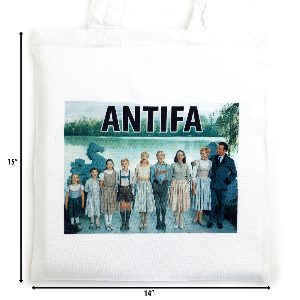 Antifa Tote Bag, Gift for resister, anti-fascist