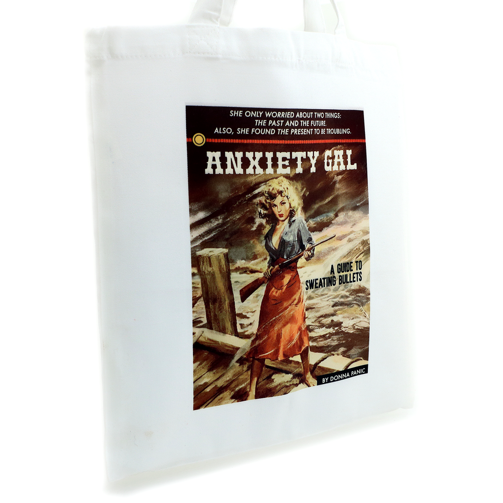 Anxiety Gal Tote Bag, Gift for reader or book lover