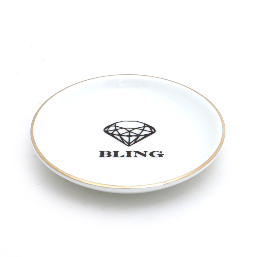 Bling Ring Dish, ringholder with 22K Gold accent