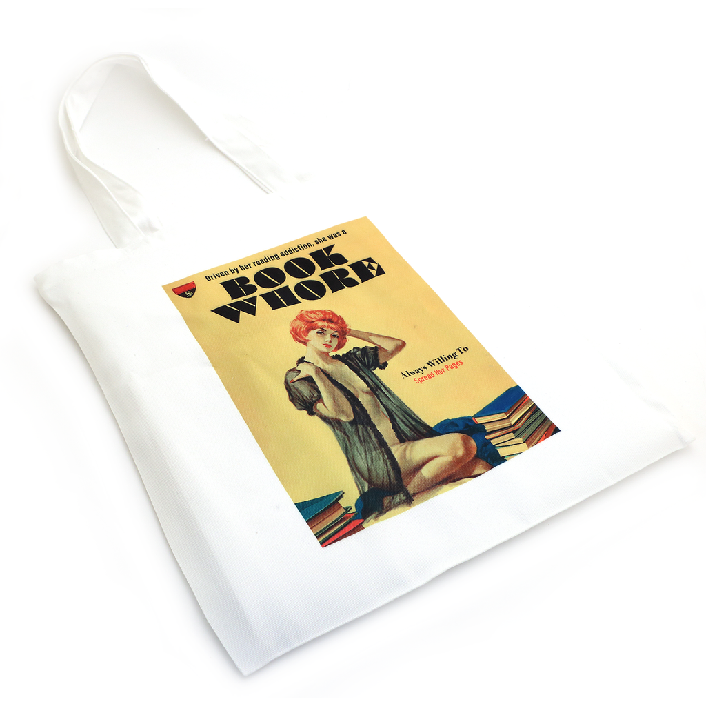 Book Whore Tote Bag, Gift for Reader