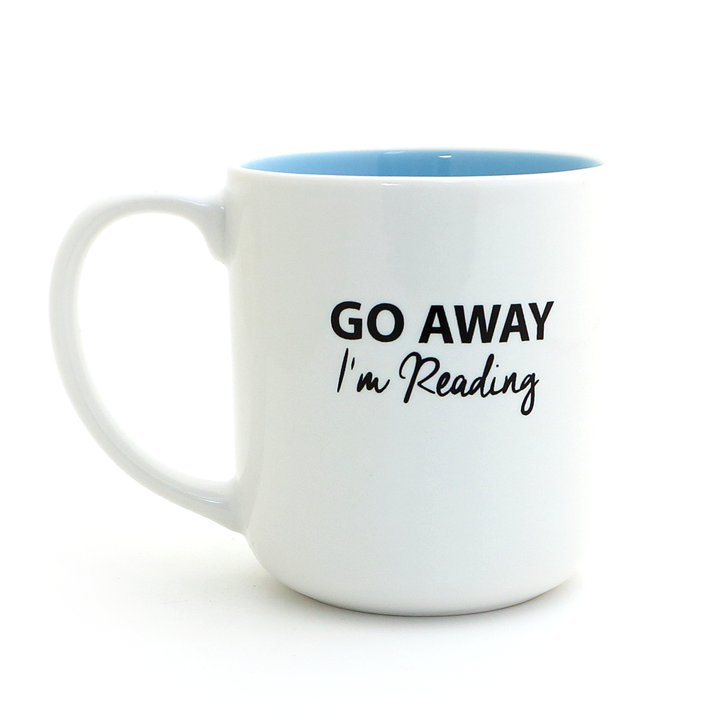 Books mug, gift for introverted reader, Too Peopley outside