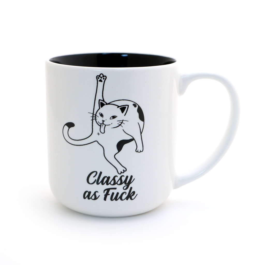 Classy Cat mug- mature language- funny cat mug