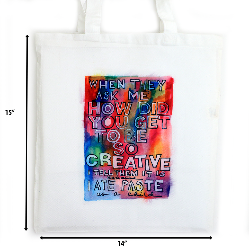 Creativity Tote Bag, gift for artist, maker, creative person