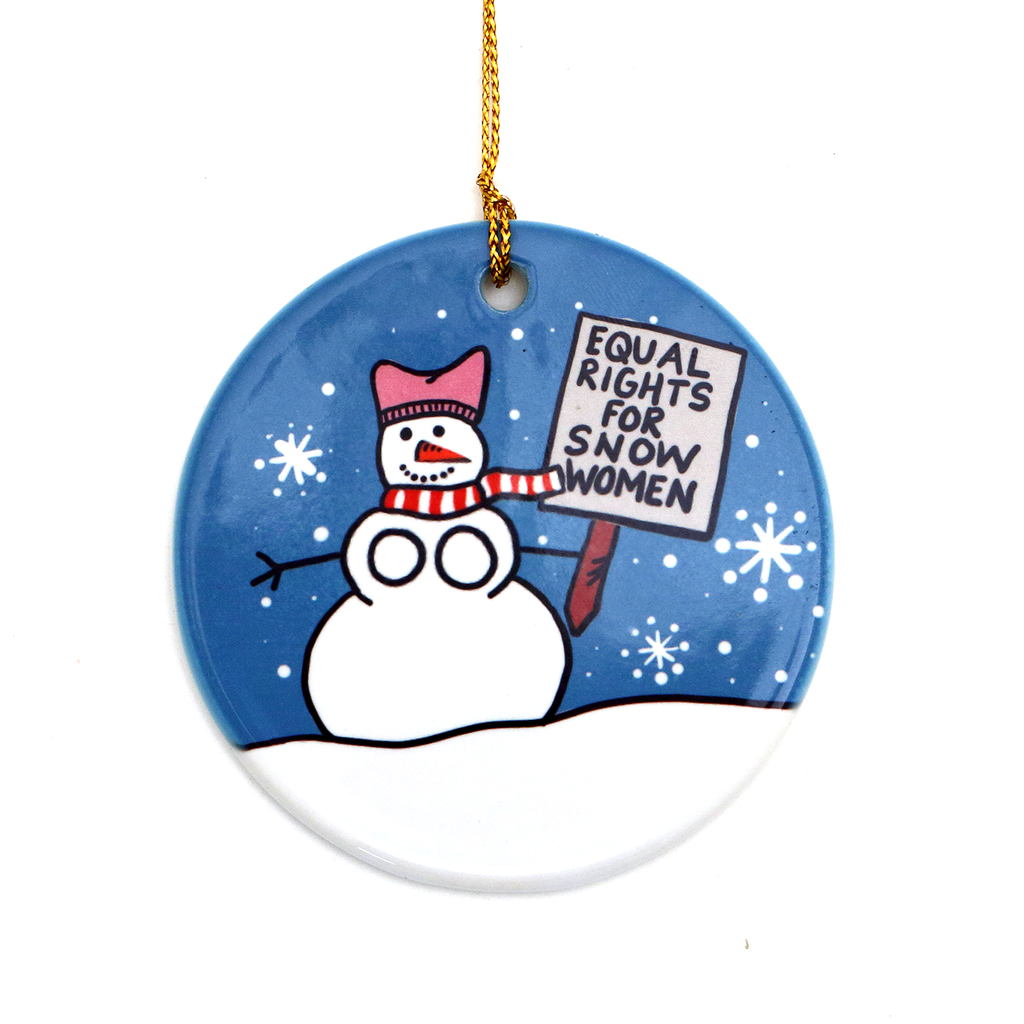 Equal Rights for Snow Women Christmas ornament