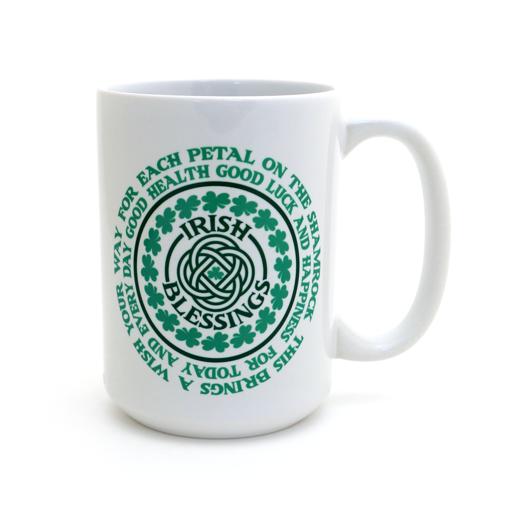 Irish Blessing Shamrock Mug