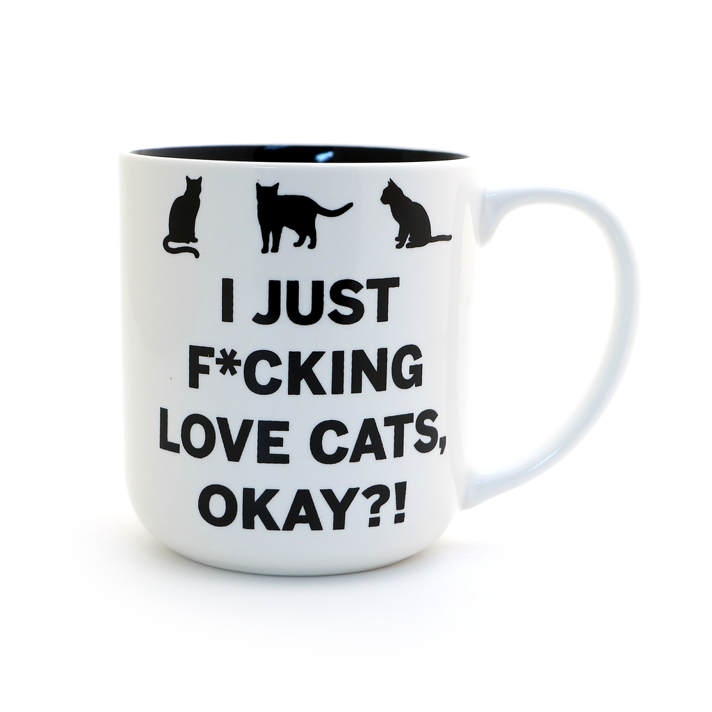 I just f*ing love cats mug, cat lover, crazy cat lady mug