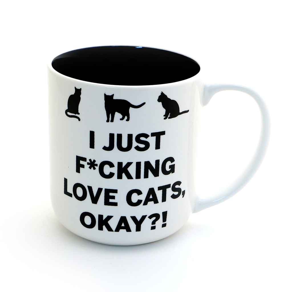 I just f*ing love cats mug, cat lover, crazy cat lady mug