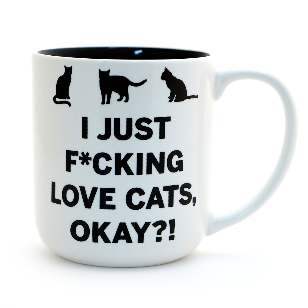 I just f*ing love cats mug, cat lover, crazy cat lady mug
