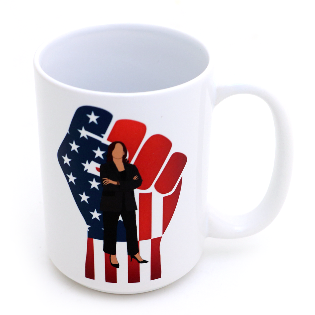 Kamala Harris mug, Strength and Power, 15 oz. political mug