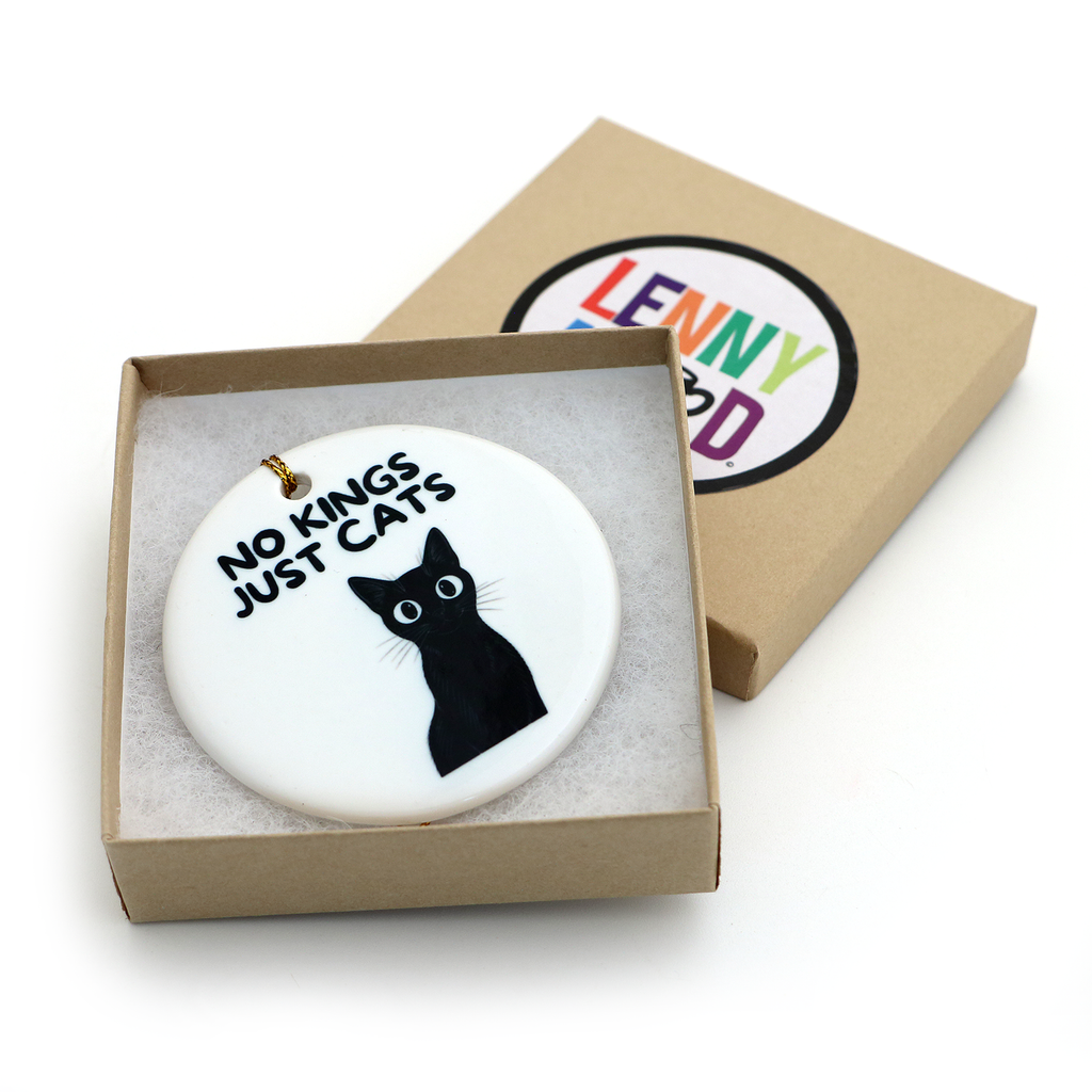 No Kings Just Cats Ornament, Funny Christmas Ornament