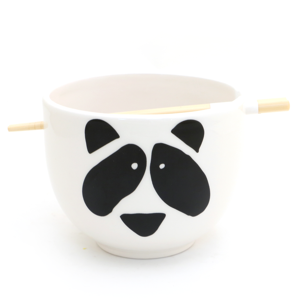 Panda ramen bowl, chopsticks included,noodle bowl