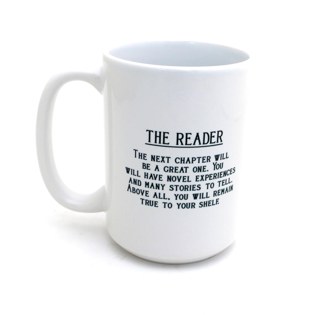 The Reader, tarot card mug, funny gift for book lover, fortune teller mug