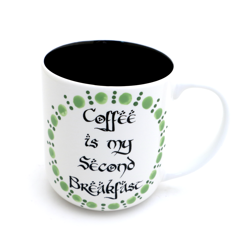 Coffee is my Second Breakfast Lord of the Rings Hobbit Movie Mug