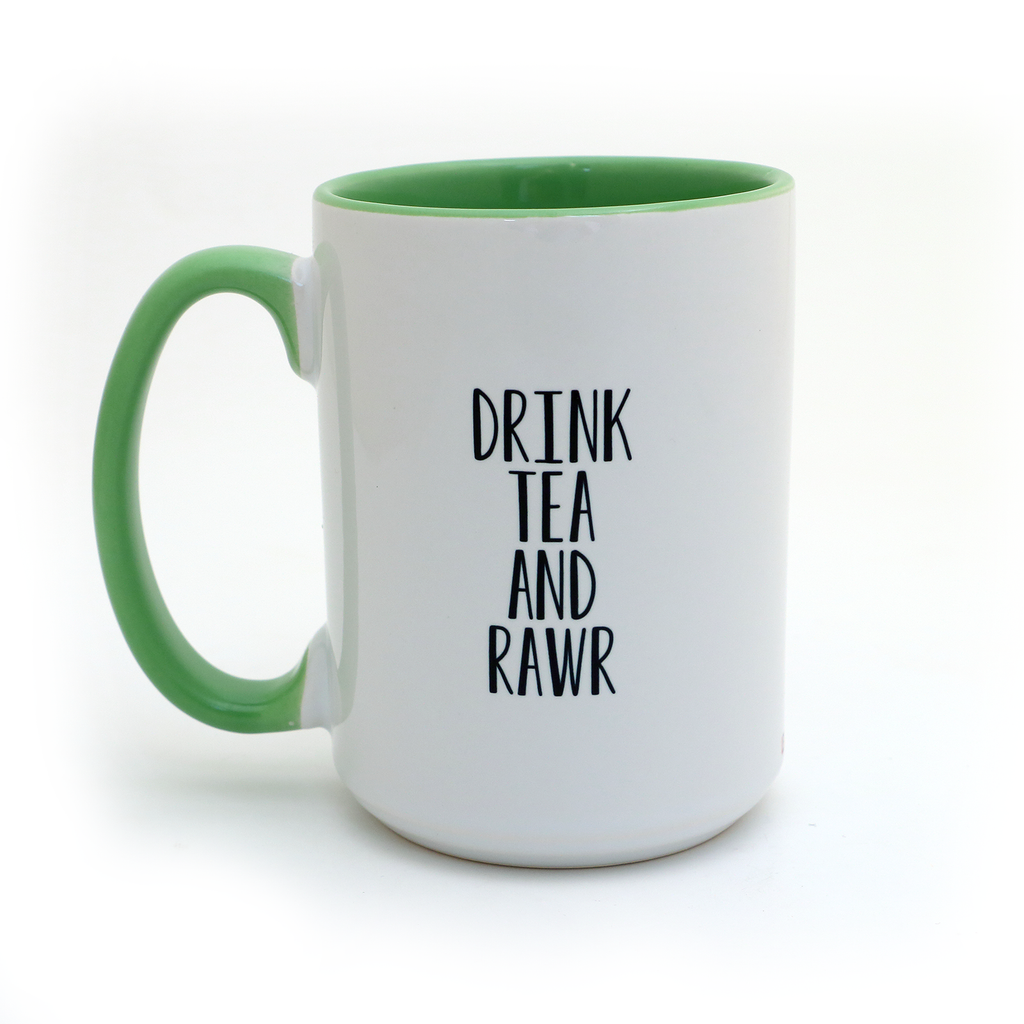 Tea-Rex 15 oz mug,  gift for tea drinker
