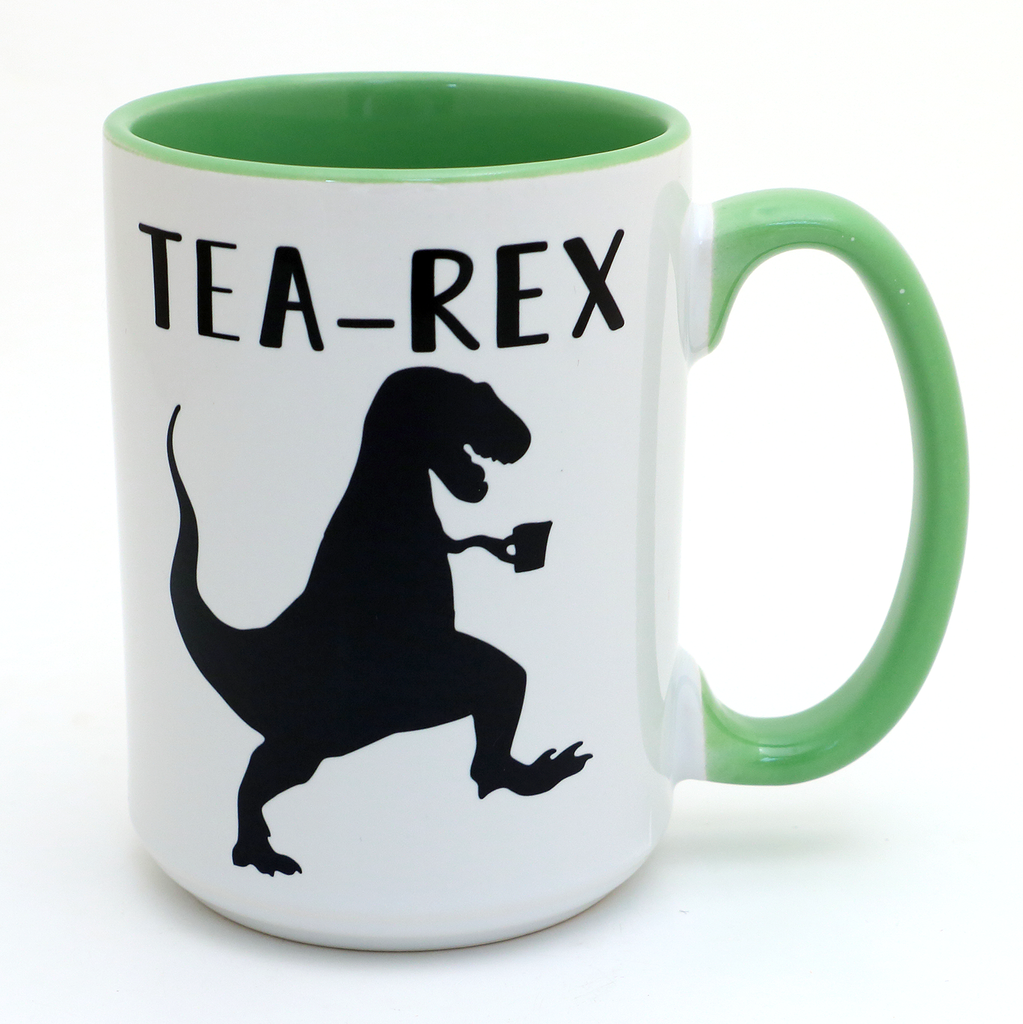 Tea-Rex 15 oz mug, gift for tea drinker – LennyMud