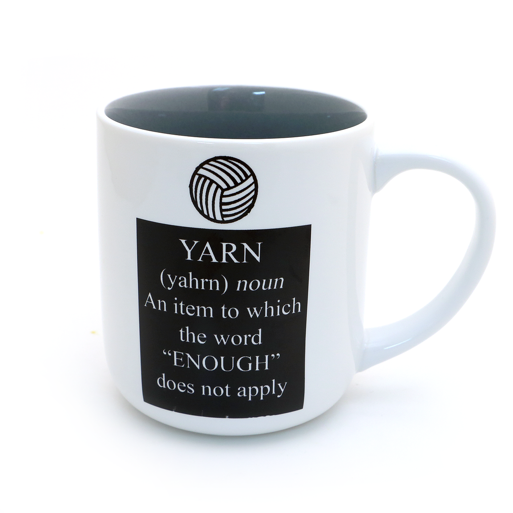Yarn Definition Mug, Knitting or crochet mug, yarn addict