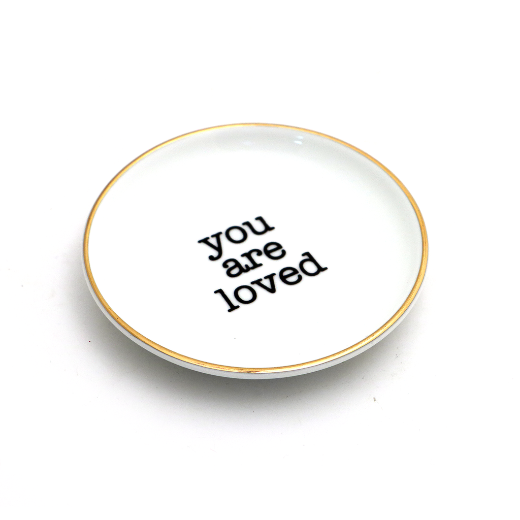 You Are Loved Ring Dish, GOLD, ring holder, trinket dish