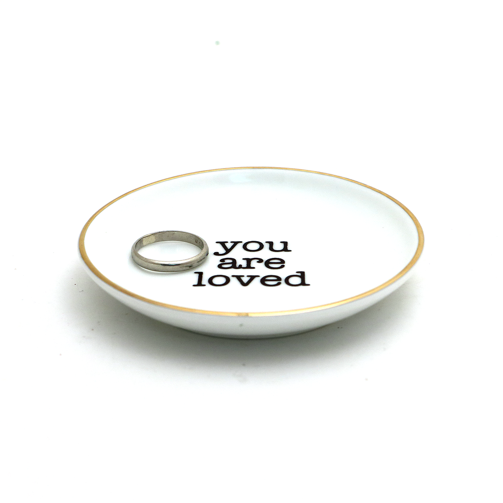 You Are Loved Ring Dish, GOLD, ring holder, trinket dish