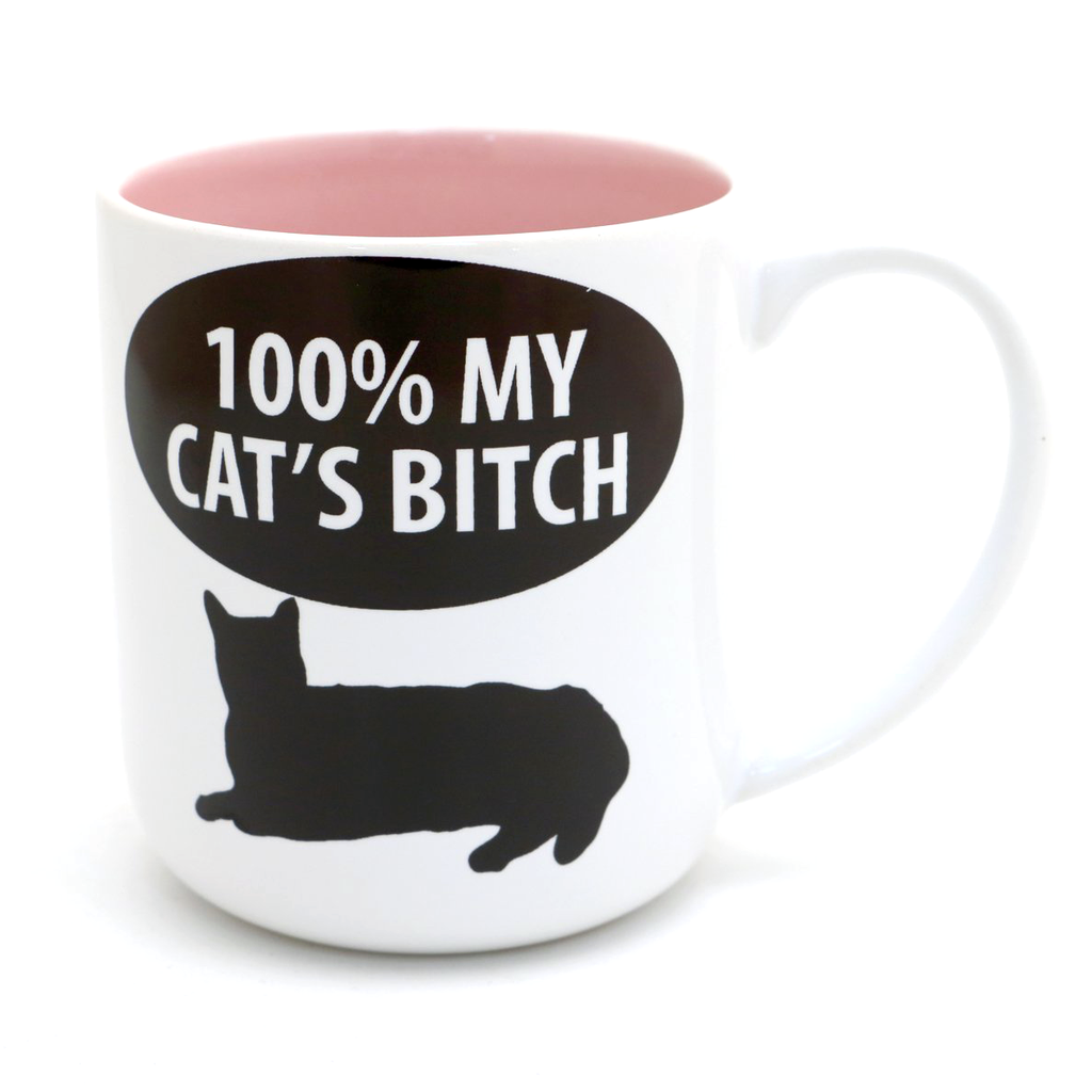 100% My Cat's Bitch mug, funny gift for crazy cat lady, cat mom