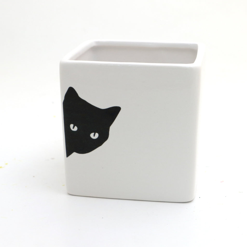 Cat planter, small indoor planter, gift for cat lover
