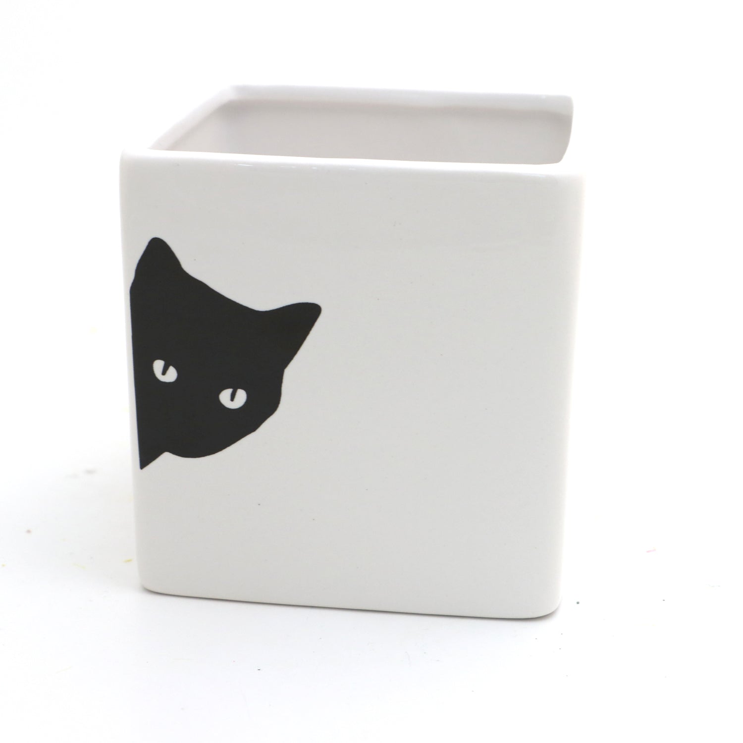 black cat plant pot Cat planter, small indoor planter, gift for cat lover – LennyMud