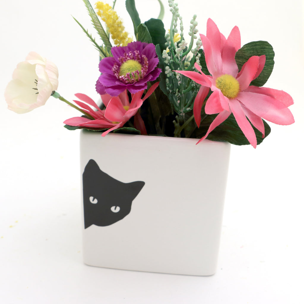 Cat planter, small indoor planter, gift for cat lover